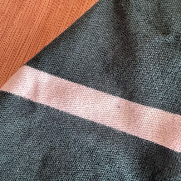 Old Navy Boys XL 14-16 Rugby Polo Shirt Green White Long Sleeve Cotton - Picture 4 of 4